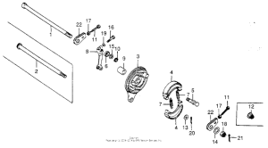 XL175 Задний тормоз