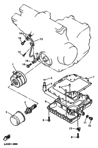 YZF600R YZF600RH Масляный радиатор