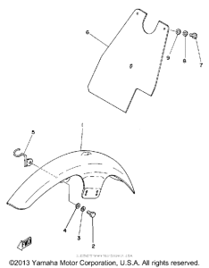 TZ125G Front fender - rear fender