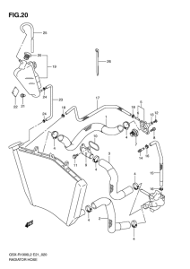 GSX-R1000 Радиатор hose