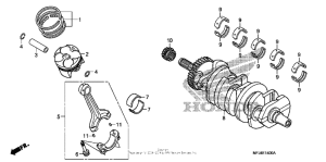 CBR600RR (ABS) Коленчатый вал и поршни