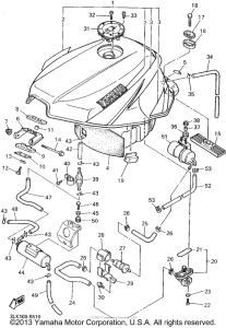 FZR1000G Топливный бак