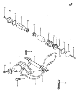 RG250 Клапан выхлопа