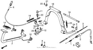 NH125 Stand + rear brake pedal