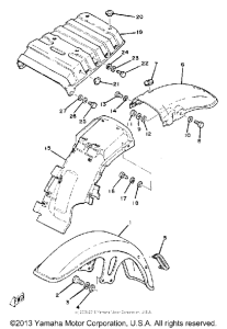 SR250J Крыло переднее и задние