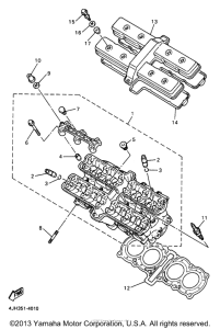 YZF600RJ Головка цилиндров