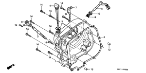 CB250 Крышка картера правая