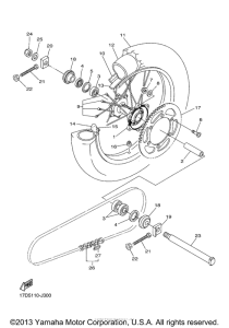 YZ250FZL Переднее колесо