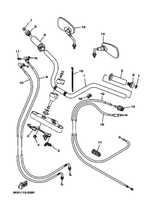XVS1100A XVS11AN Рулевой рычаг и кабель
