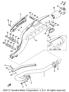 TT500F Выхлопная система