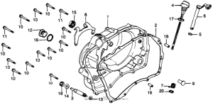 CB400 Крышка картера правая