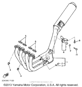FZR1000U Выхлопная система