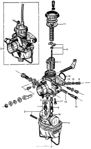 CB72 Right carburetor