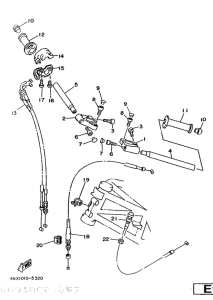 TRX850 Steering handle. cable