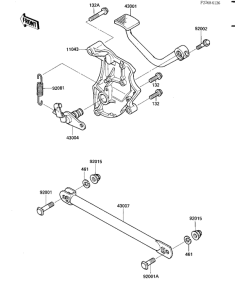KZ1100 Педаль тормоза