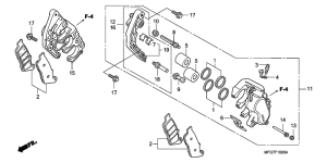 CB600F Передний суппорт
