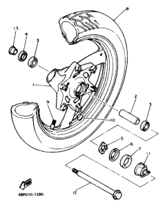 XJ600N Переднее колесо