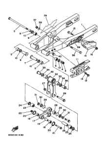 YZ80 YZ80F Задний рычаг и подвеска