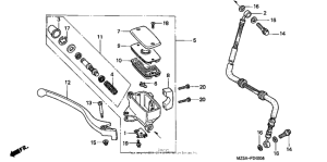 VF750C Передний главный тормозной цилиндр