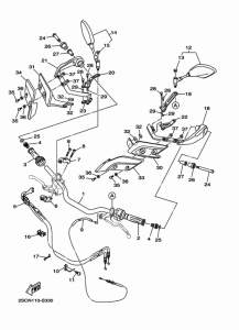 FJ09 Steering handle & cable