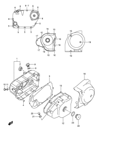 VL250 Crankcase cover ass`y  (v