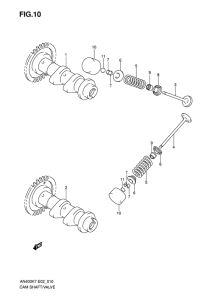 AN400 (ABS) Распред вал / клапана