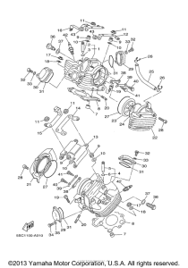 XVS650A Головка цилиндров