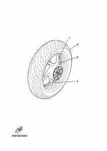 YP125R Переднее колесо