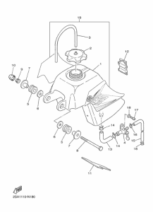 PW50 Топливный бак