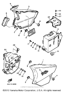 XV500K Боковые обтекатели