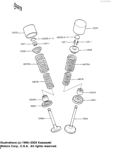 KZ700 Клапана