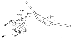 XR200R Handle pipe / top bridge
