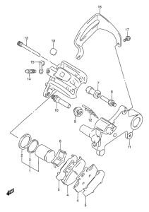 DR250 Задний суппорт