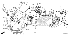 CBR600RR (ABS) Верхний обтекатель