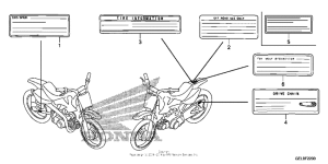 CRF50F Лейбл предостережения