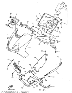 YP125 Обтекатель 1