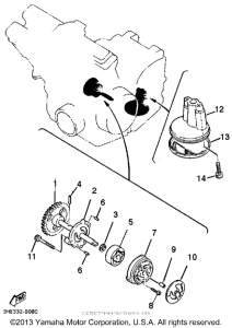 FZR600RD Масляный насос