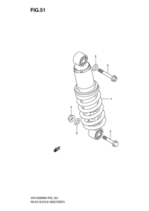 DR125 Задние амортизаторы