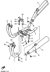 FJ1200 FJ1200B Выхлоп