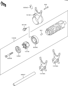 EN500 Валы и вилки переключения передач