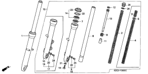 CB250 Вилка передней оси