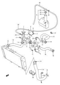 GSF400 Радиатор hose