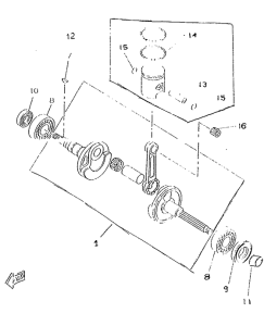 CW50RSP Коленвал и поршень