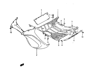 AH100 Щиток облицовочный задний
