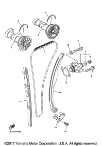 WR450F Цепь механизма газораспределения