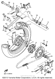 FZR400SUC Переднее колесо