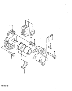 GS650 Передний суппорт тормозной