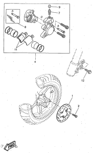 YQ50 Front brake. caliper