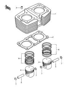 KZ1000 Cylinder / pistons