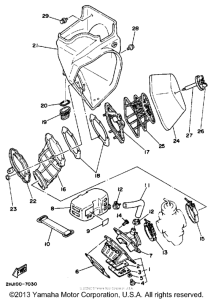 YZ490W Воздушный фильтр